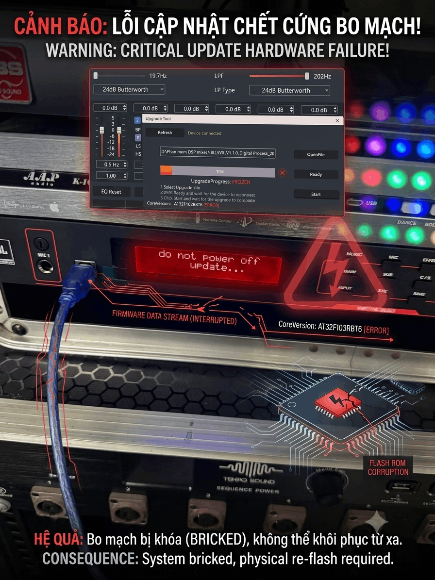 Hướng Dẫn Sửa Vang Số JBL VX9 Bị Treo Lỗi "Do Not Power Off Update" Từ A-Z