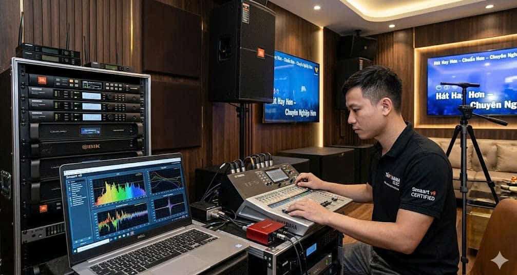Setup Âm Thanh Bằng Smaart v9 – Cách Chúng Tôi Tối Ưu Hệ Thống Karaoke Chuyên Nghiệp 2026