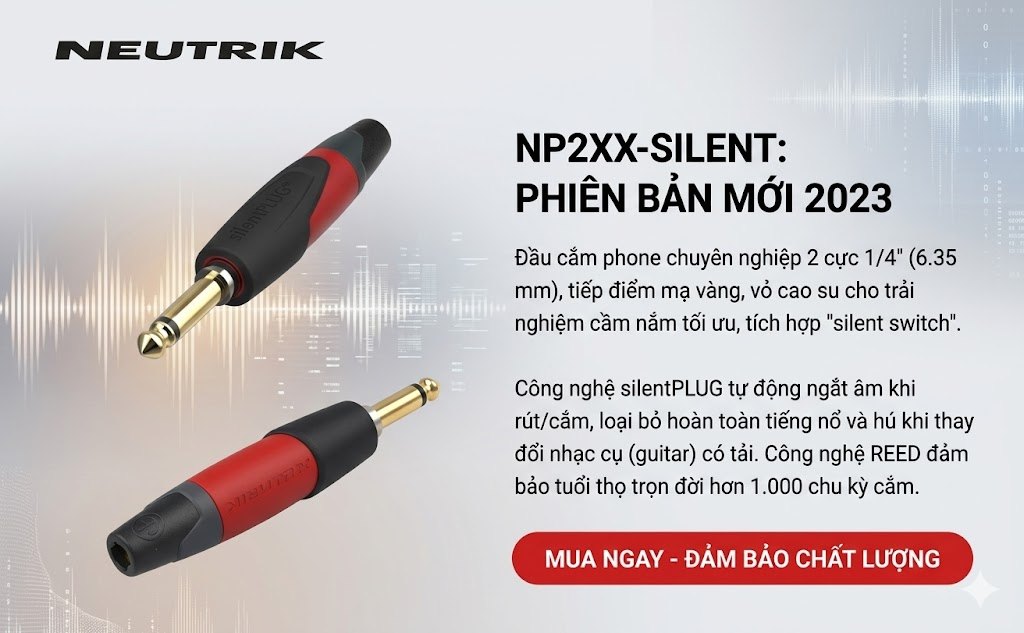 ack Neutrik NP2X-AU-SILENT Chính Hãng - SilentPLUG