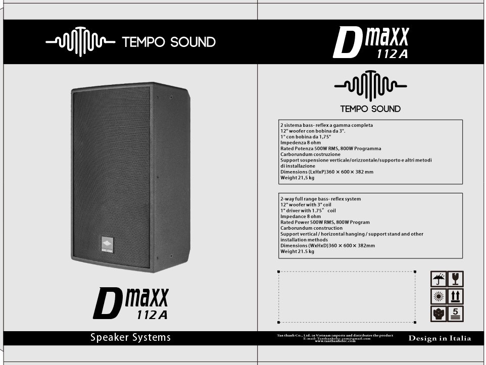 Loa full chuyên nghiệp Tempo Sound Dmaxx 112A mới nhất 2024